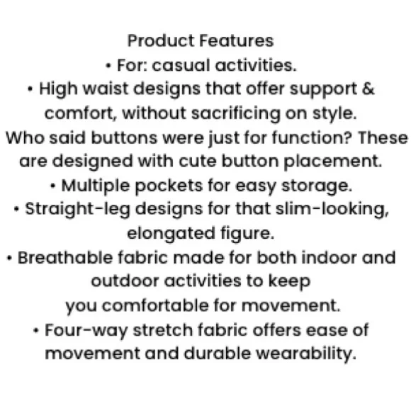 HALARA High Waisted Button Straight Leg Casual Pants In Forest Night Sz M - Picture 5 of 8